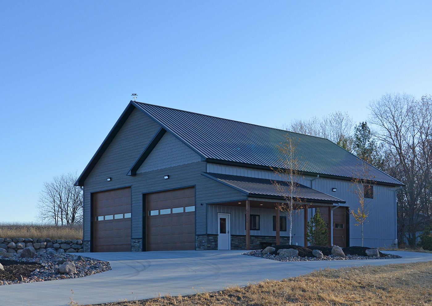 post frame suburban building