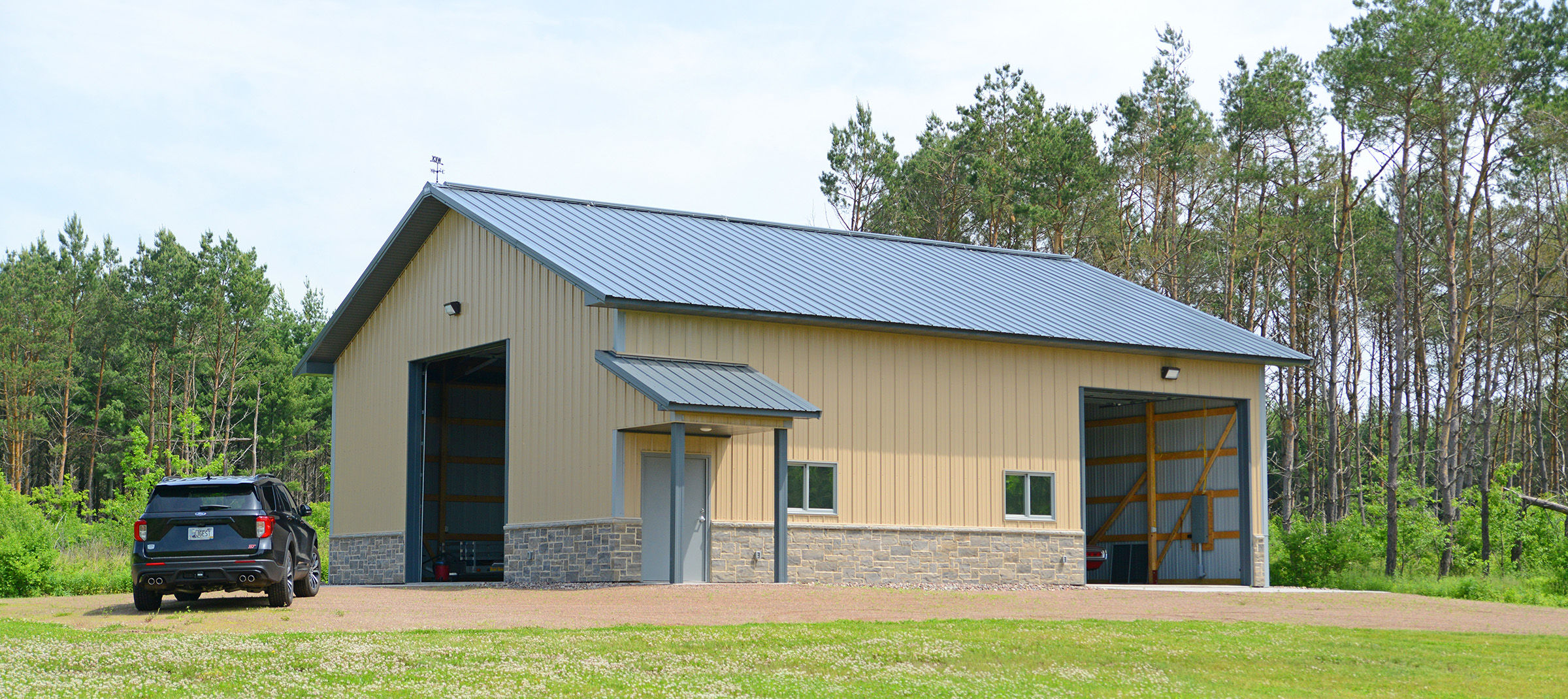 post frame suburban building